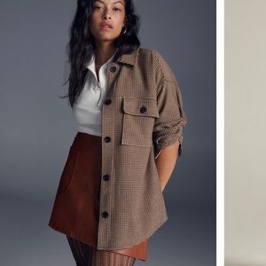 NWT Anthro Houndstooth Shacket